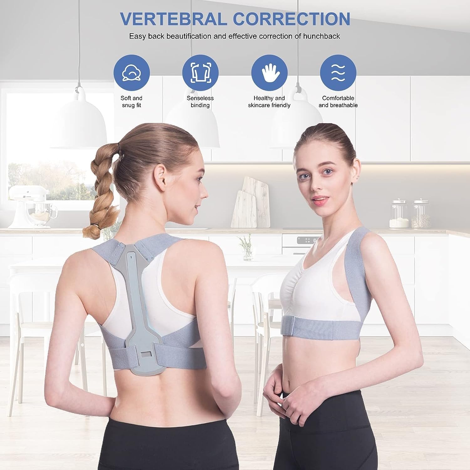 Correas de Hombro para Soporte de Espalda Recta para corrección de la Forma de la Espalda