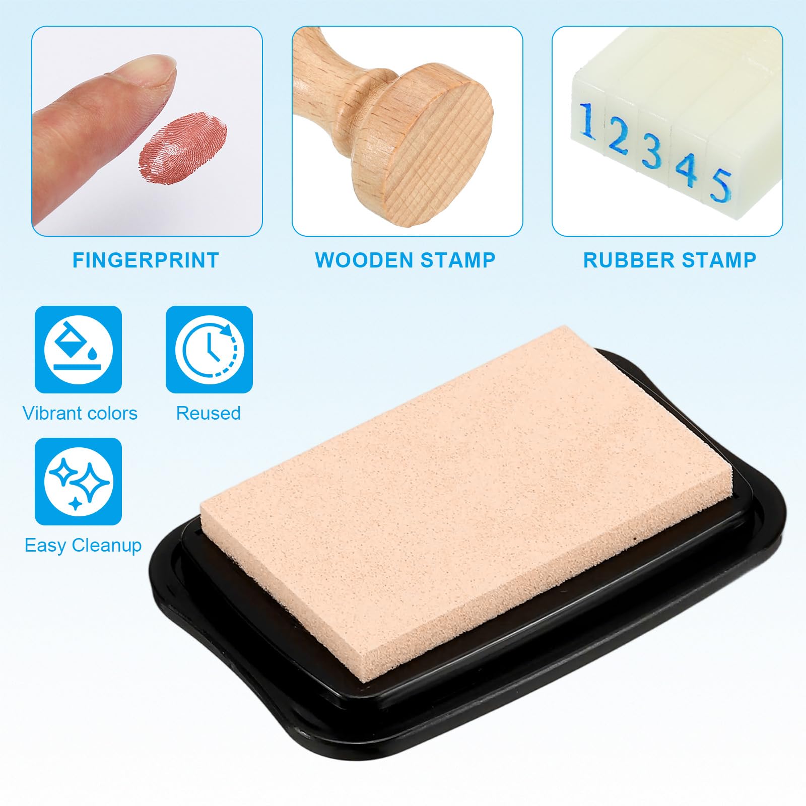 PATIKIL 3"x2" Large Stamp Pad - Image 3