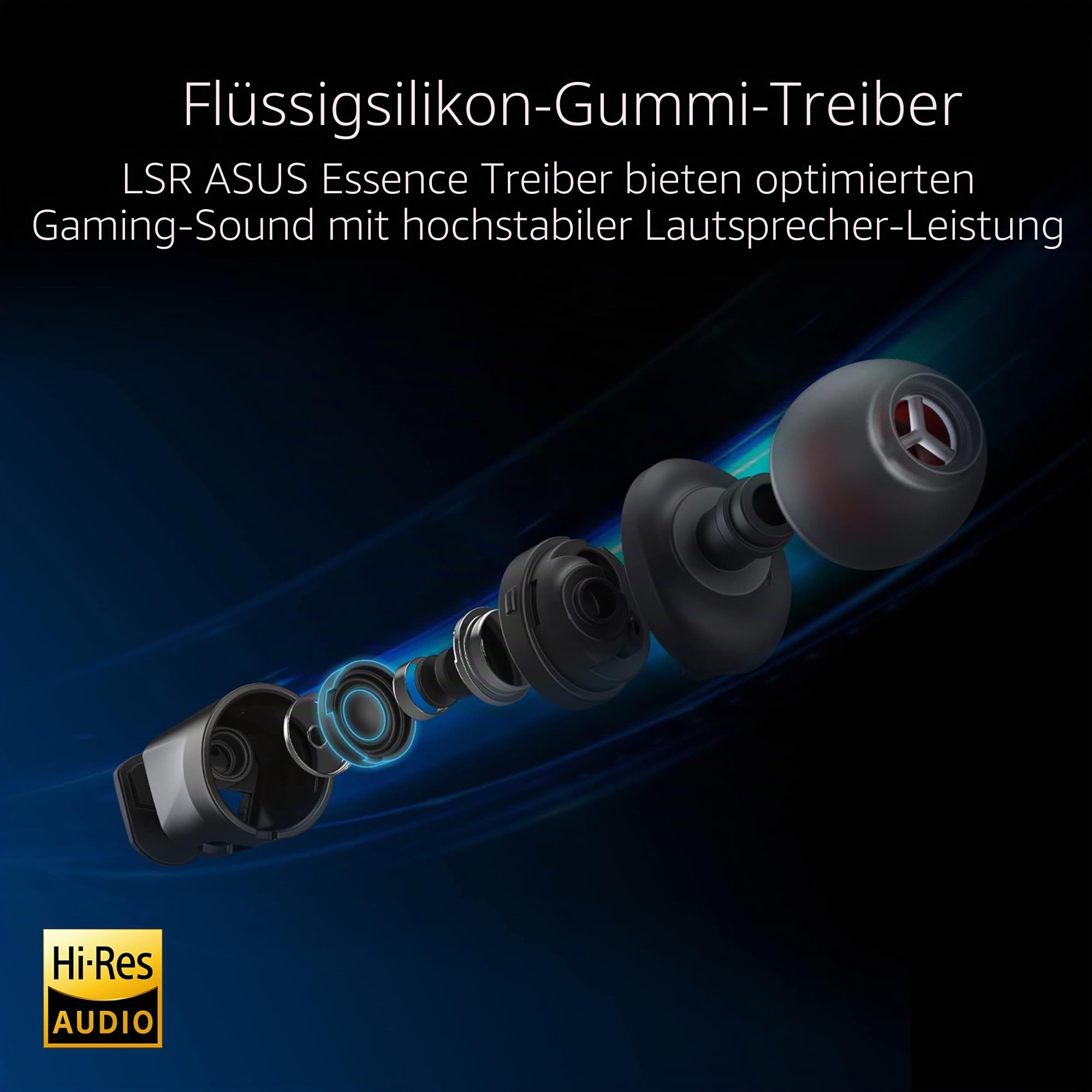 ASUS ROG Cetra II In-Ear-Gaming-Kopfhörer | ANC, Treiber aus Flüssigsilikonkautschuk, USB-C, kompatibel mit PC, Handy, PlayStation 5, Xbox Series X/S, Nintendo Switch