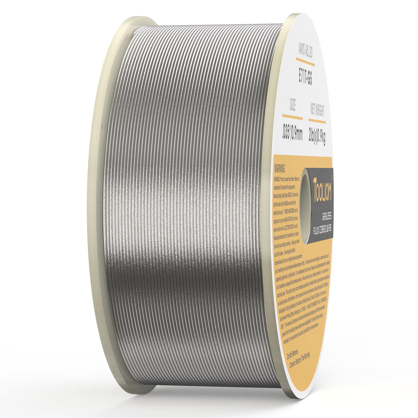 TOOLIOM E71T-GS - Alambre de soldadura Mig de acero al carbono autoblindado con núcleo de flujo de 0.88 cm de diámetro, 2 libras, 3 unidades