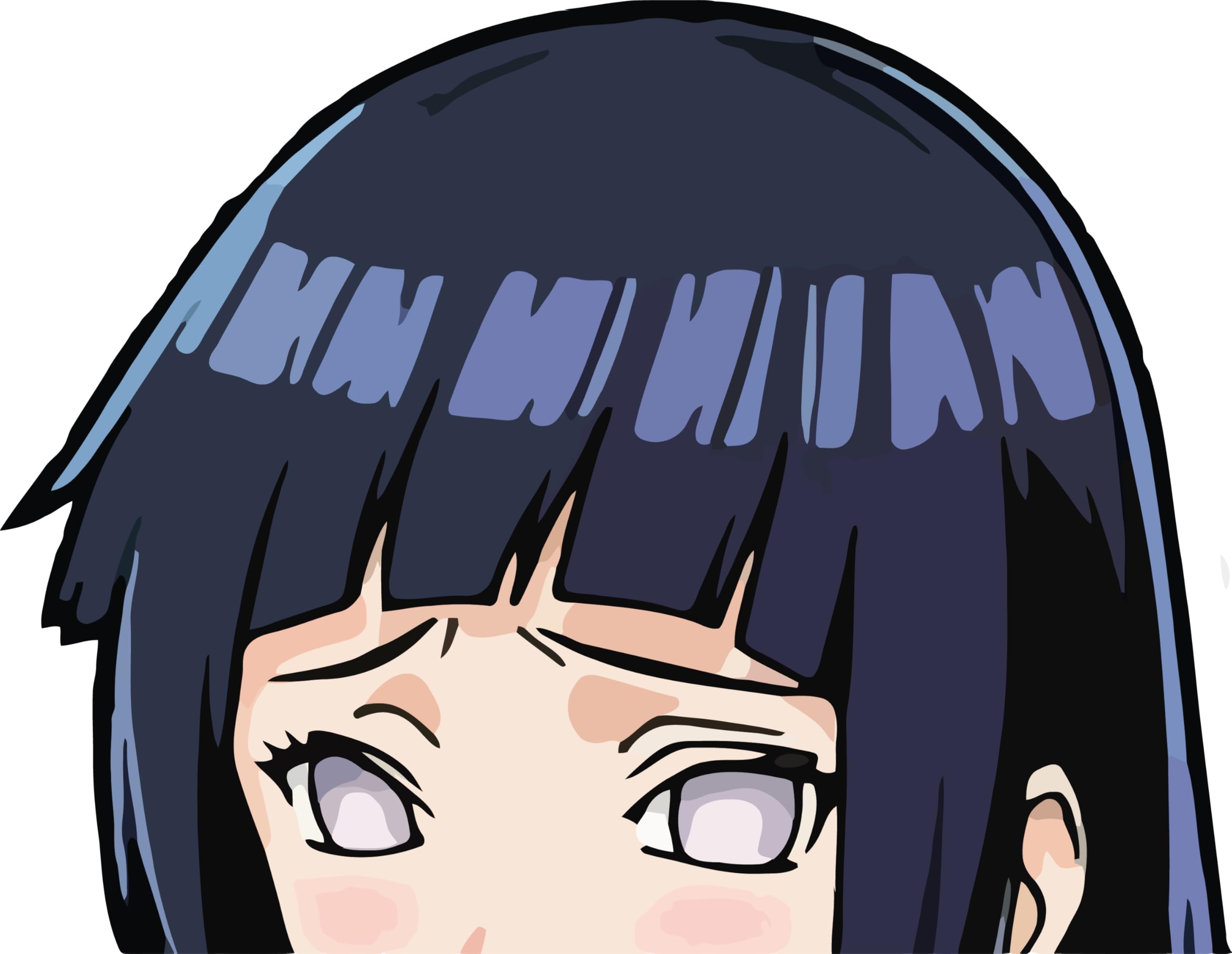 Hinata Hyuga Peeker Vinyl Decal Sticker UV & Water Proof Water Bottle Bumper Window Laptop Gift in USA Made 4.2"