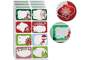 Eye-Catching 80-Count Christmas Sticker Tags for Festive Gift-Giving