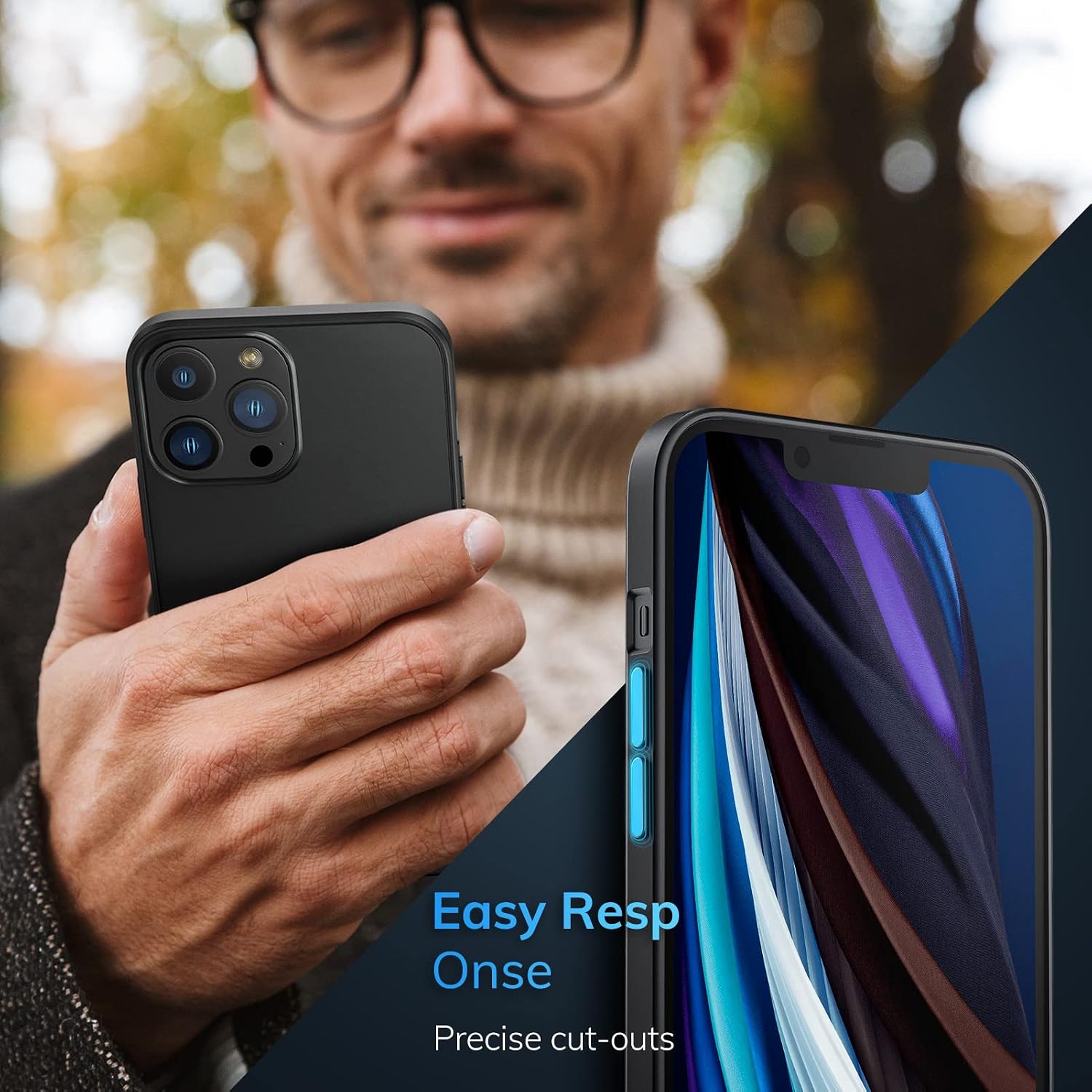 ORIbox for iPhone 13 Pro Max Case Black, Shockproof Designed for iPhone 13 Pro Max Case,Full Body Protective Cover for iPhone 13 Pro Max 6.7", Platinum Ultra-Thin Non-Slip, Lightweight