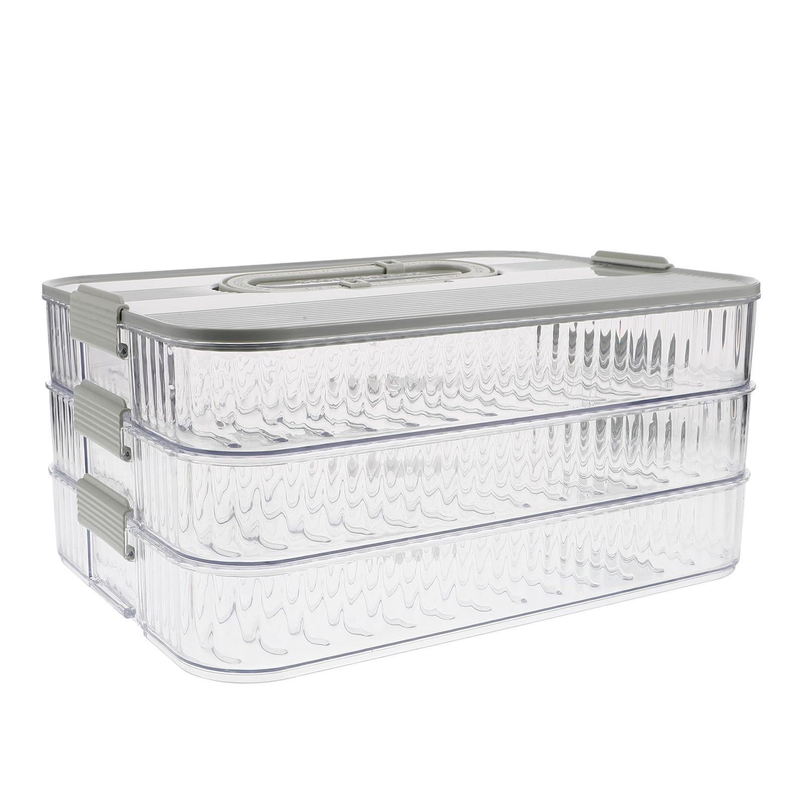 Contenedor de Tres Capas para Carne, Plástico, Desmontable, Refrigerador