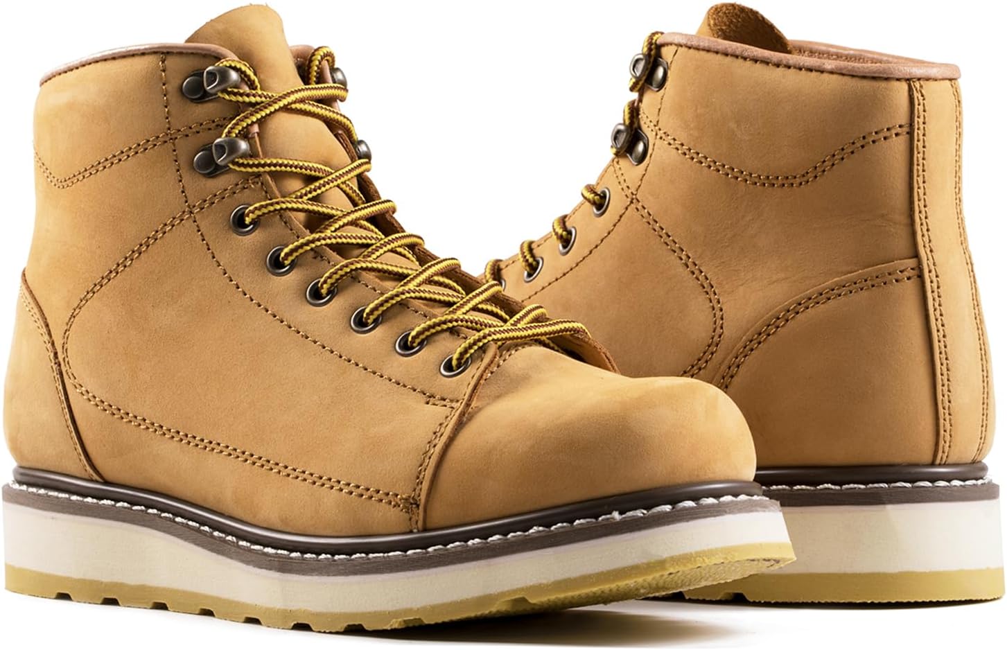Men's SureTrack 6" Leather Soft Toe Work Boots for Men, Wedge Slip-Resistant, Durable Men's Work Boots, EH 84893