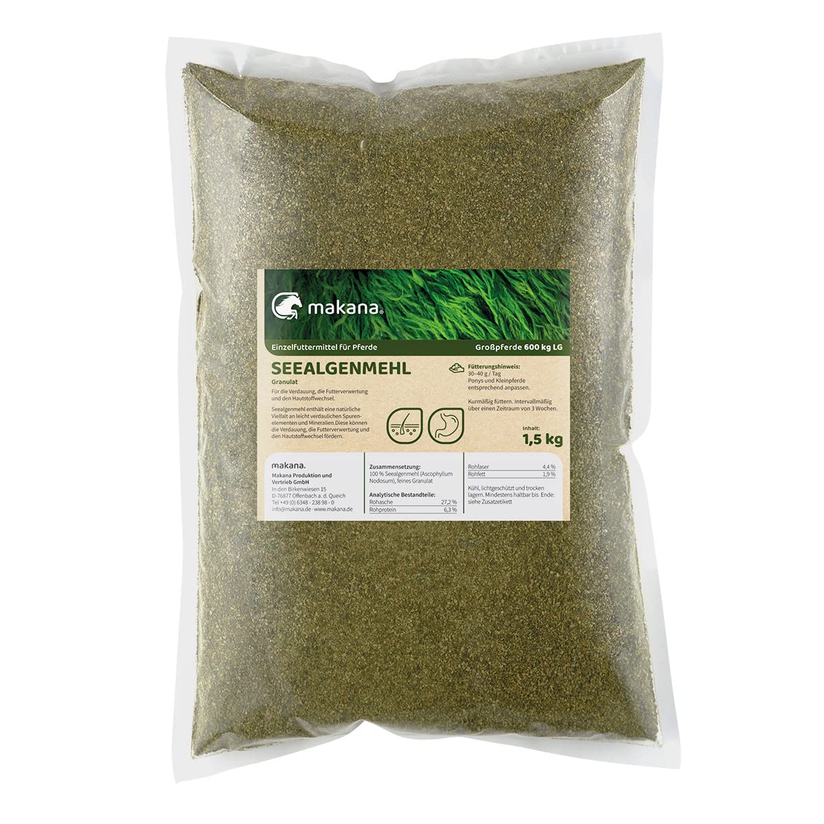 Makana Mar Algas Harina Pur, 1,5 kg Bolsa (1 x 1.5 kg)