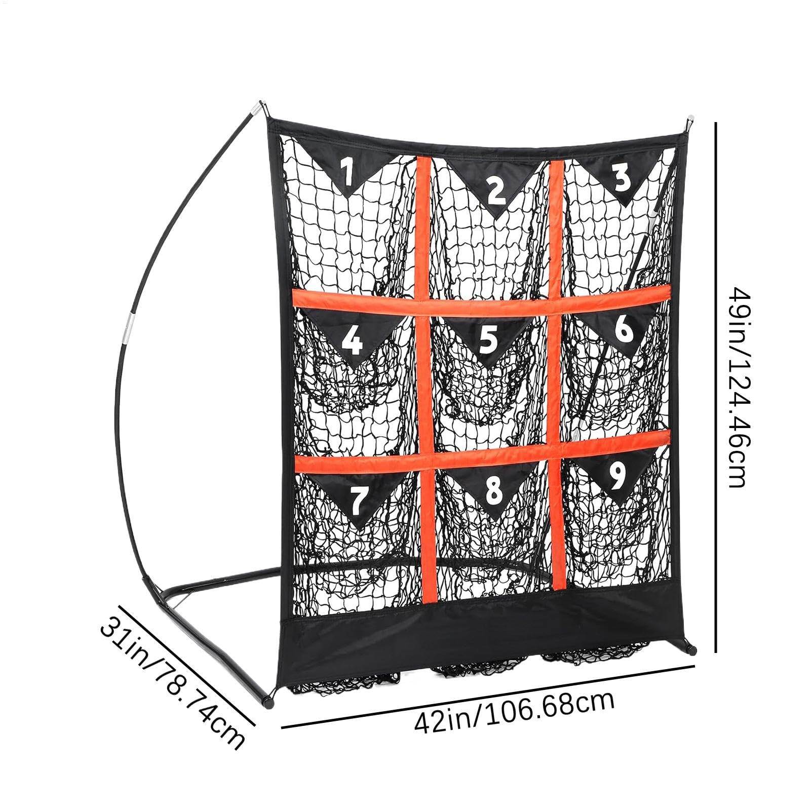 Baseball Pitching Target Nets, Portable Hitting Target Net, Professional Practice Tool & Trainer Accessory for Kids & Adults, 78,74 x 106,68 x 124,46 cm, Heavy Duty
