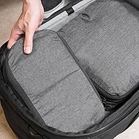 Vista 5 de Peak Design Cubo de embalaje, carbón, cubo de equipaje resistente a la intemperie con organización de doble compartimento, expansión y compresión