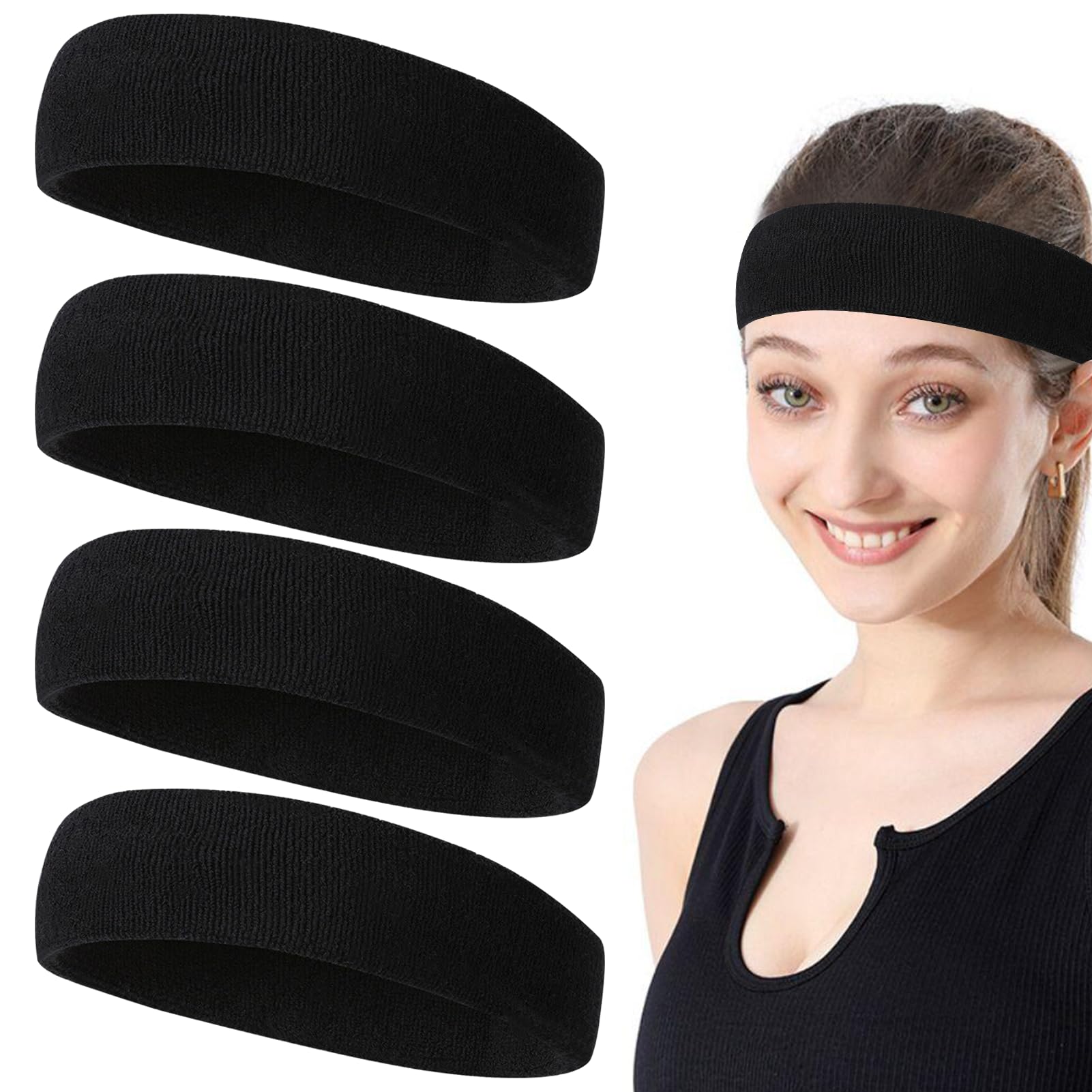 Stirnband Fr Fahrradhelm Sport Stirnbnder 4er Set - Schweiband Fr  Training, Laufen, Yoga Schweiband Fr Herren