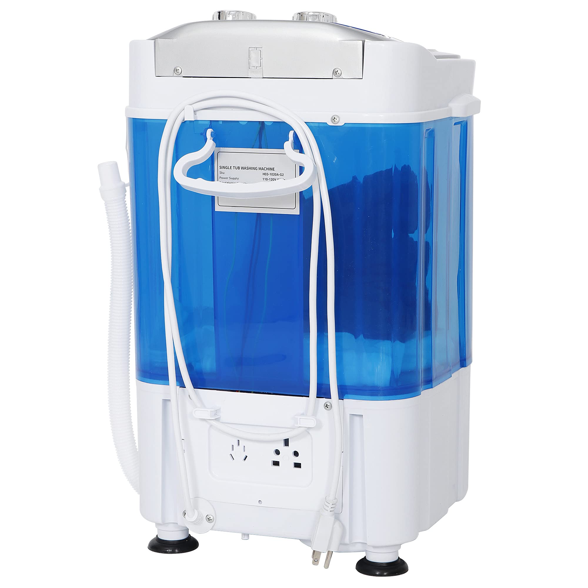 SUPER DEAL Mini Washing Machine Compact SemiAutomatic Washer, Portable