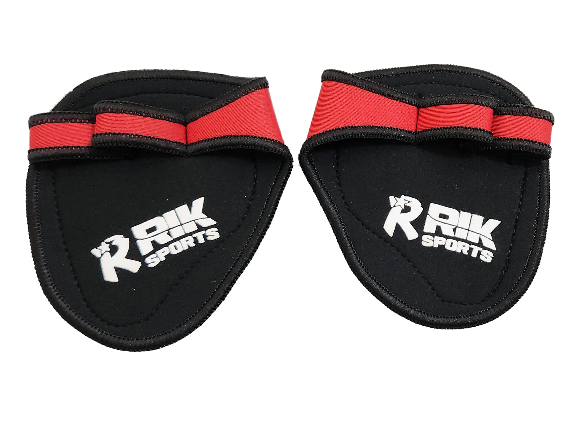 Non-Slip Neoprene Gym Grip Pads – Alternative to Workout Gloves for Weightlifting, Pull-Ups, Powerlifting, Calisthenics, and Gymnastics – Fitness Grips for Men and Women (Neoprene Red, One Size)