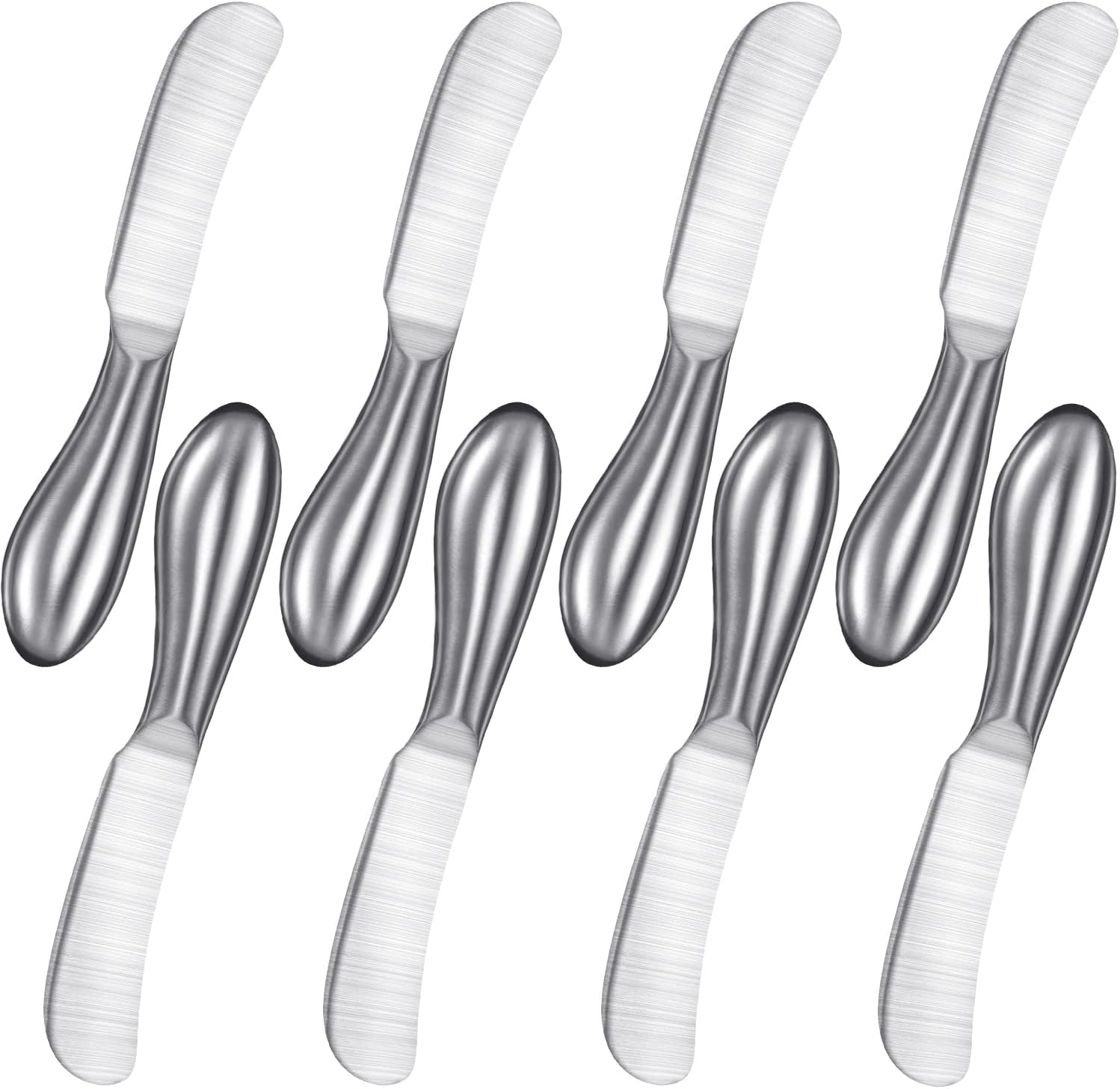 Mudder 8 Pieces Butter Knives Cheese Spreader Knife Stainless Steel Butter Spreader Utensils for Cheese Jam Pastry Making Mudder 8 Pieces Butter Knives Cheese Spreader Knife Stainless Steel Butter Spreader Utensils for Cheese Jam Pastry Making