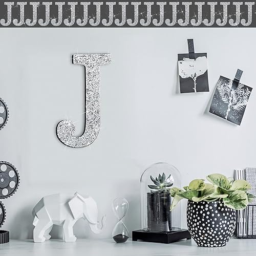 Miniatura 4 de Letras colgantes de diamantes de cristal de 5.7 pulgadas para decoración de pared, letras de manualidades con tornillos y ganchos, decoración de