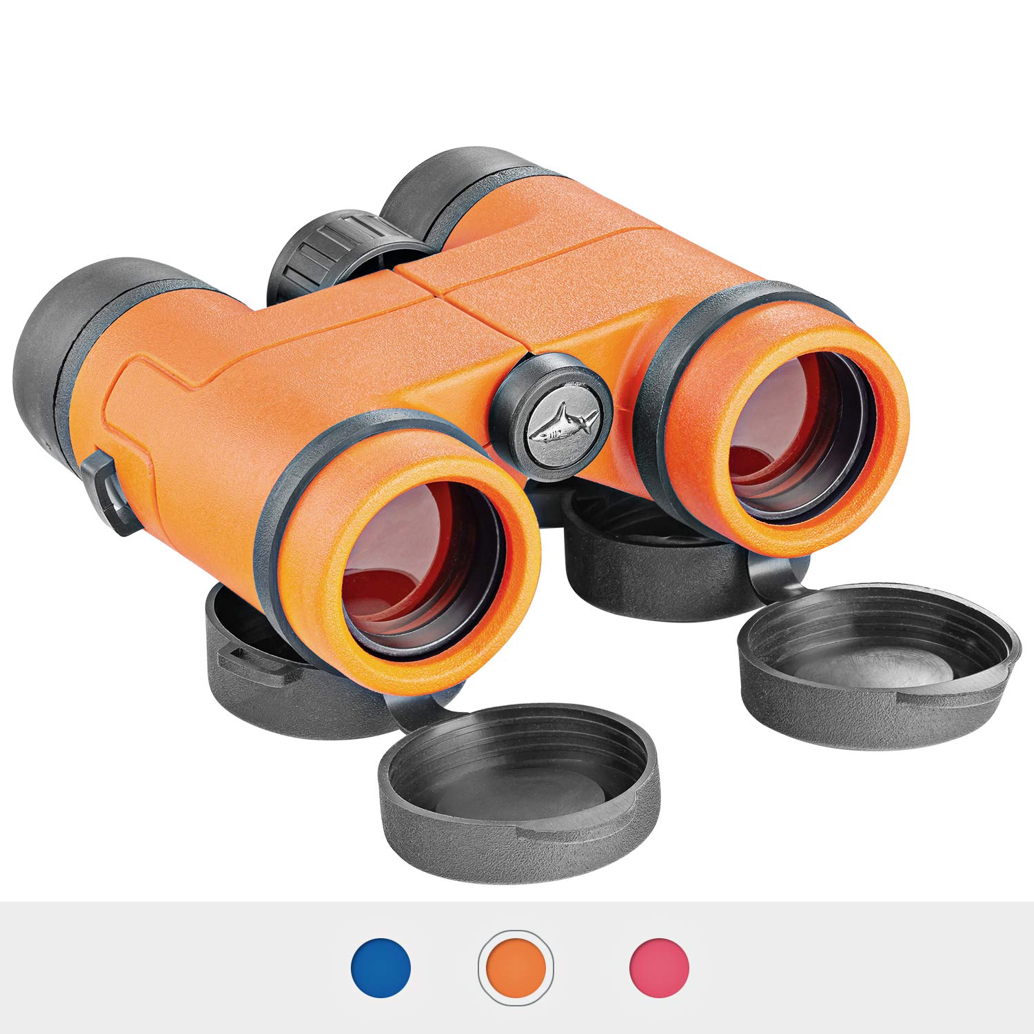 Best Compact Waterproof Shock Proof Binoculars for Kids- Toys Gift for 3-12 Year Old Boys and Girls (Orange)