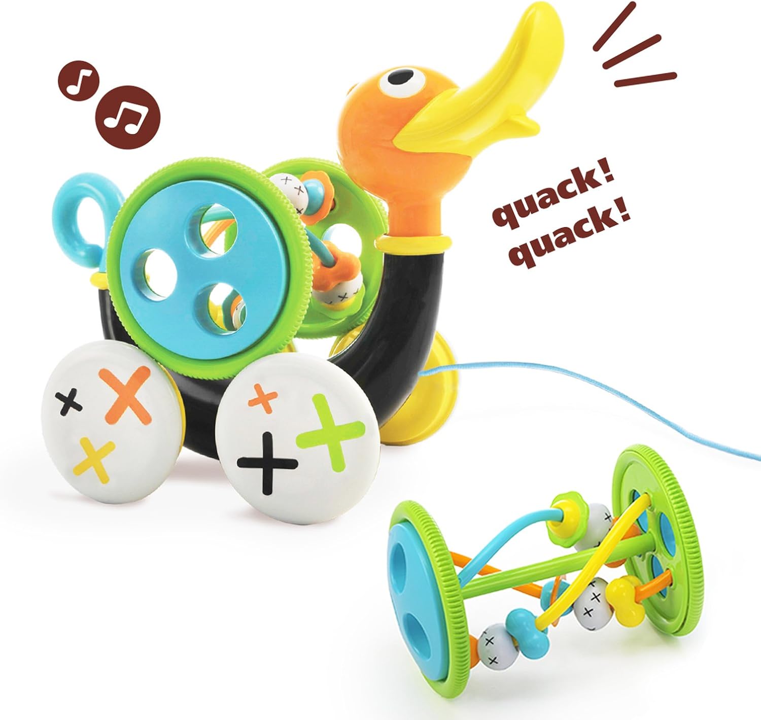 Push Pull Along Toy for Baby, Duck Whistles As Toddlers