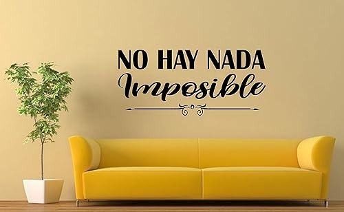 Miniatura 2 de Byyoursidedecal Calcomanías de pared españolas decorativas para pared No Hay Nada Imposible Mensajes textos biblicos decorativos en español Frases