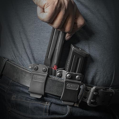 Miniatura 6 de GRITR Universal IWBOWB - Portador de pistola de transporte oculto para apilamiento doble de 0.354 in.40 y cargadores de pila única de 0.354 in.40.45