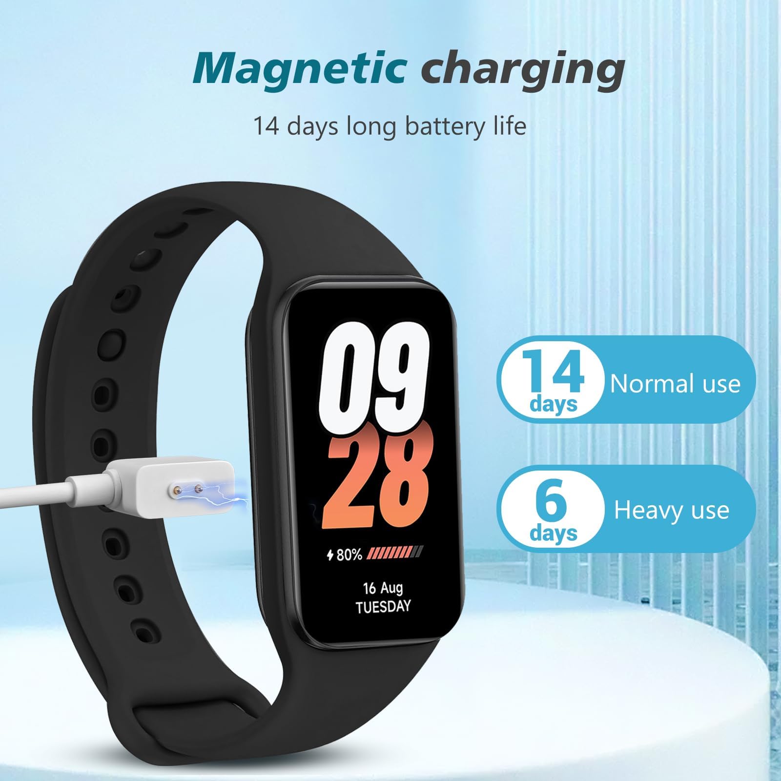 Mi Band 8 Active Fitness Tracker, wyświetlacz LCD 1,47, Mi Smart Band 8 zdjęcie 5