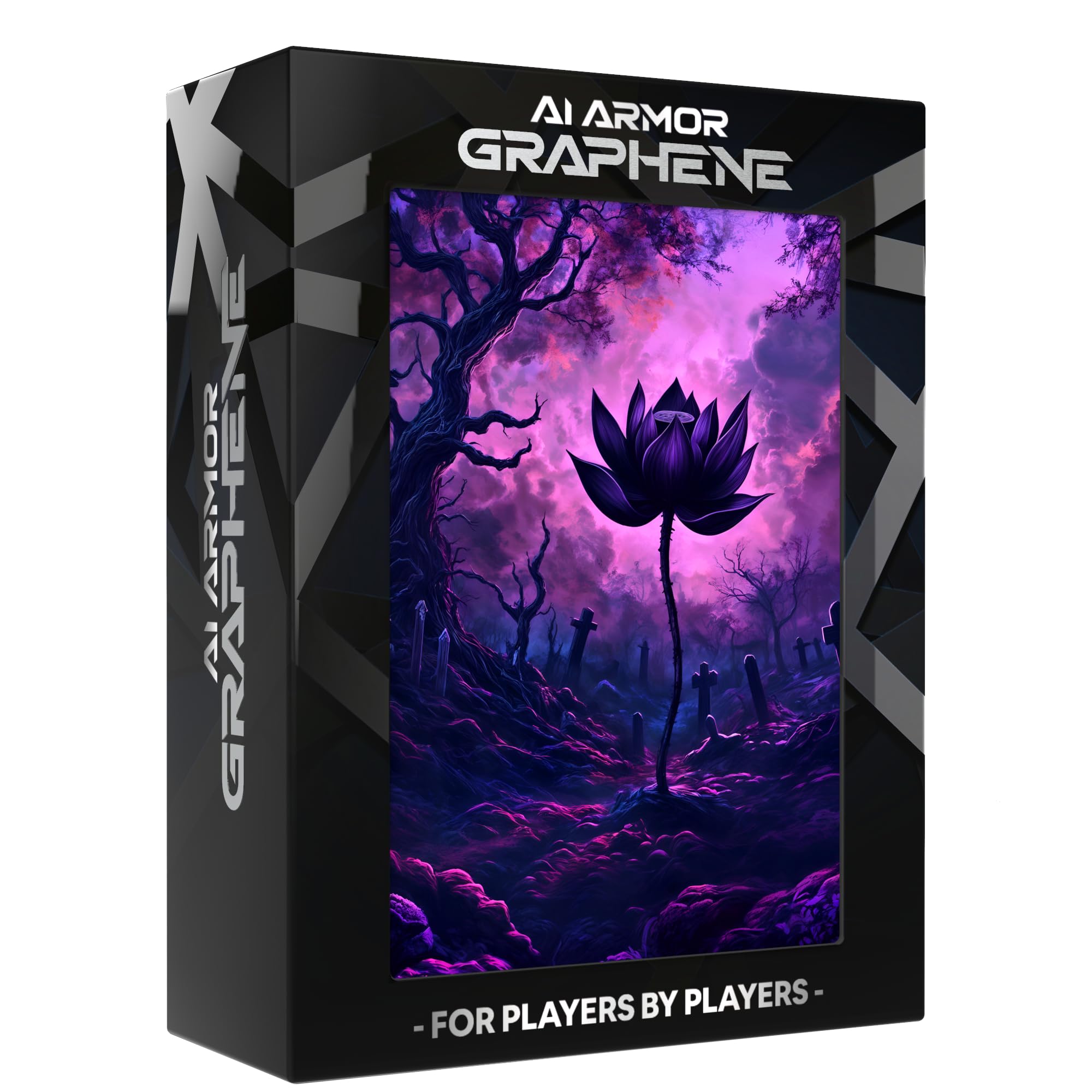 Card Sleeves Ai Armor Graphene TCG/MTG - 105ct Textured Matte, Anti-Glare,  Great Purple Wave Art TCG Sleeves