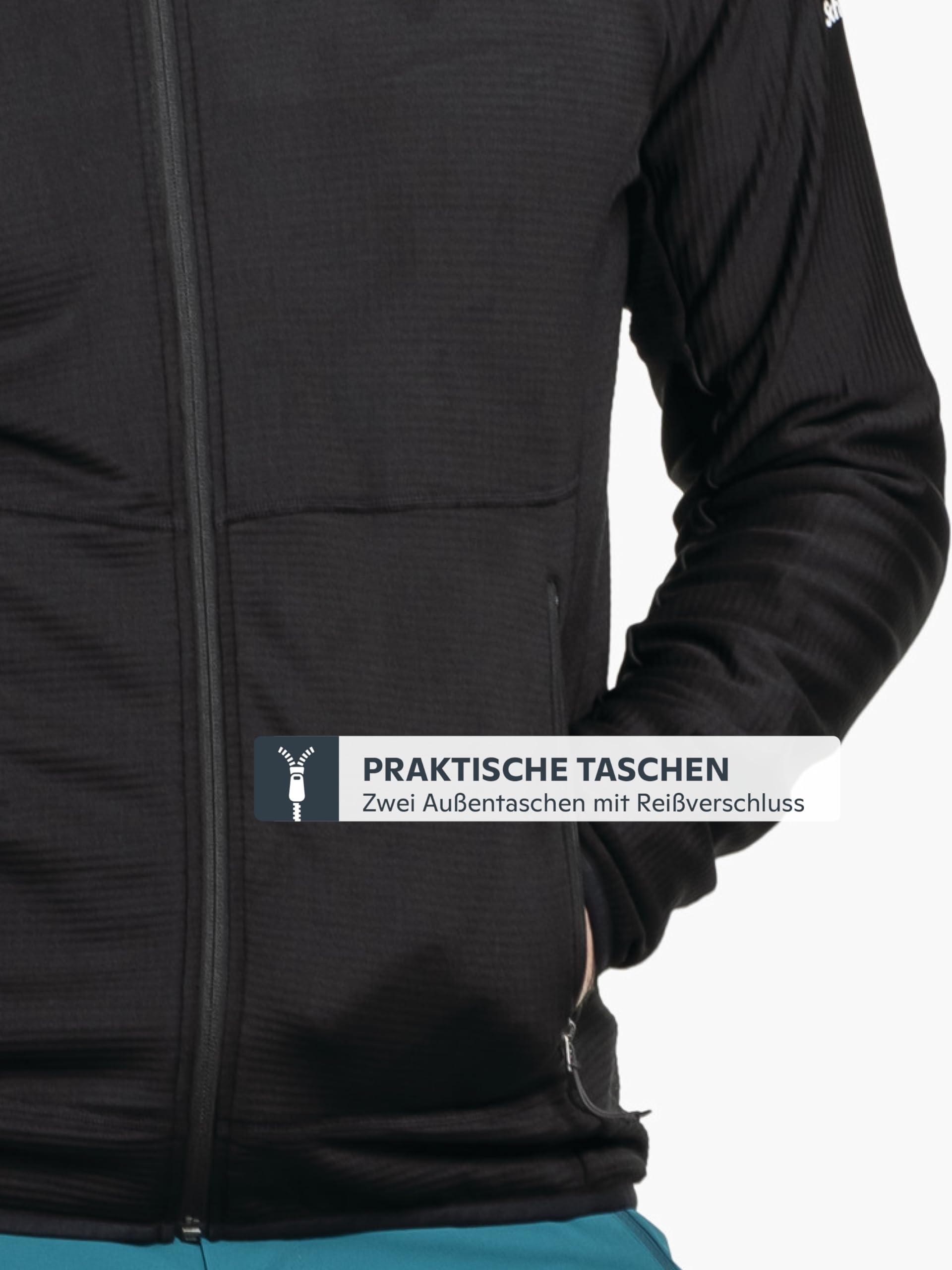 Schöffel Herren Fleece Hoody Style Cascata MNS, Fleecejacke mit Kapuze aus 2-Wege-Stretch, wärmende Outdoorjacke mit 2 Außentaschen