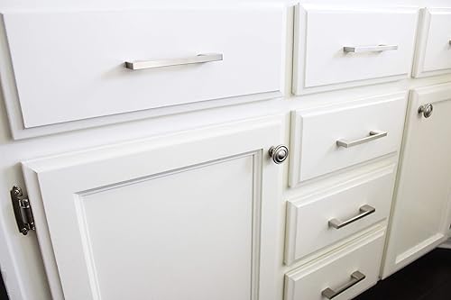 Miniatura 8 de Formosa Design Hardware - Tiradores cuadrados de níquel cepillado para gabinete (paquete de 20, 5.039 in)