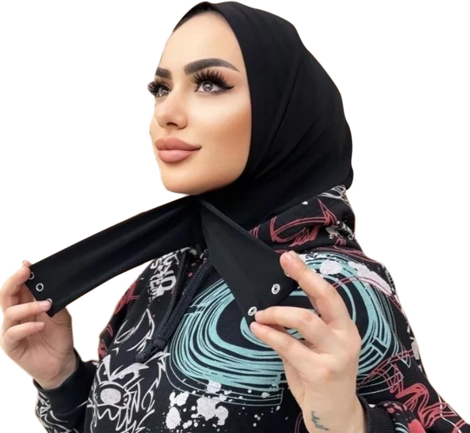 AIBEARTY Women Fashion Instant Muslim Turban Hijab with Snap Fastener Breathable Headscarf Bonnet Cap Turban Hat Shawl
