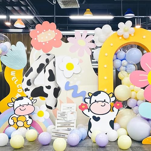 Miniatura 5 de Globos de vaca, globos con estampado de vaca, globos de números del 0 al 9 para decoración de fiesta de vaca, divertidos globos de granja para