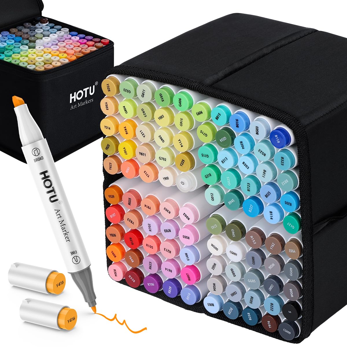 Rotulador de 100 Colores Permanente Rotuladores Alcohol Marker Pen Marcadores Manga Creativos de Punta Doble ara Acuarela Graffiti para Principiantes Set de Rotuladores de Boceto Hecho a Mano