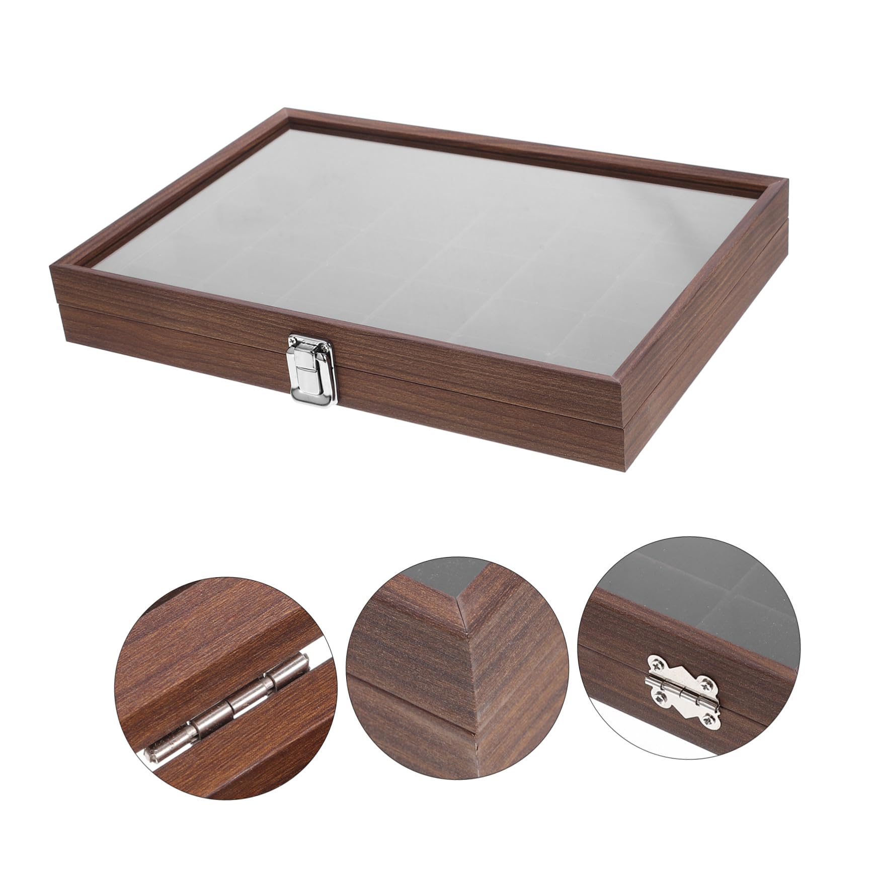 Boîte à Thé Bois avec Compartiments Rangement Sachets de Thé Multi-fonction avec Couvercle Transparent Organisateur Élégant pour Cuisine et Salon