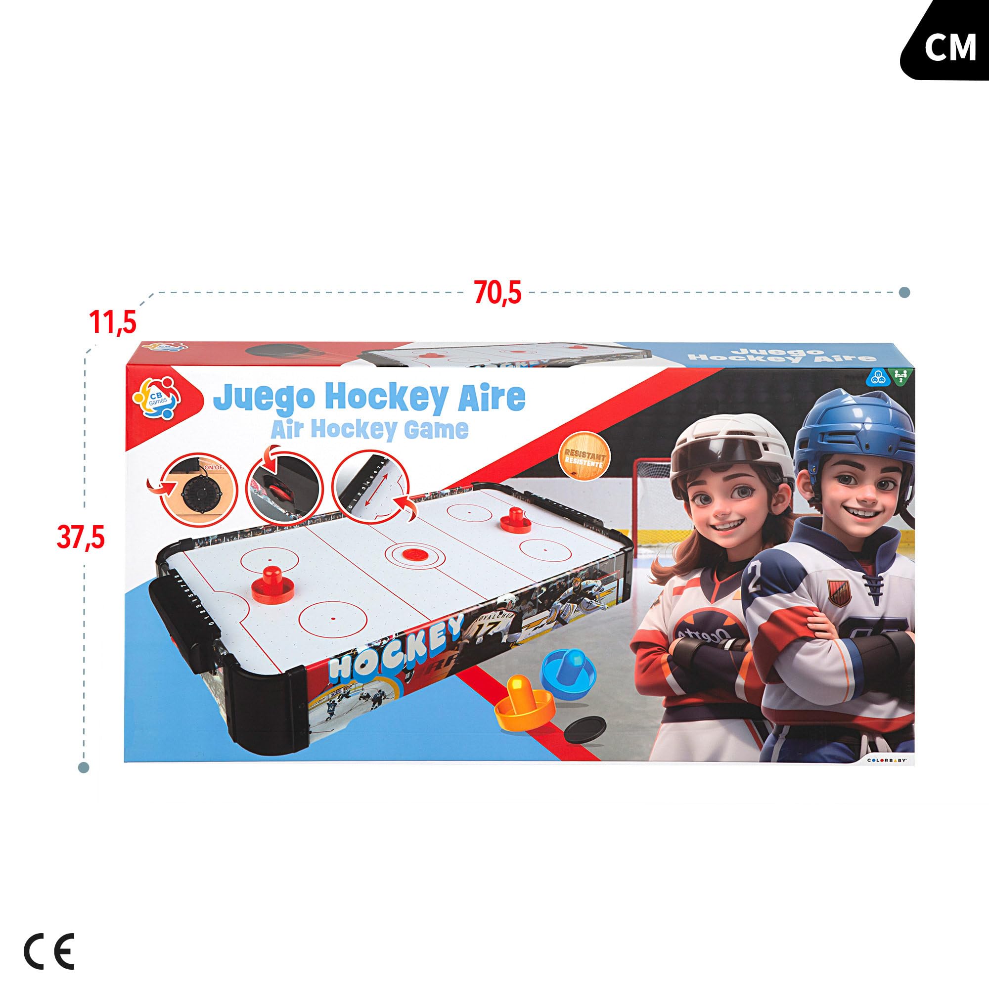 ColorBaby 43315 - Jeu Air Hockey de Table