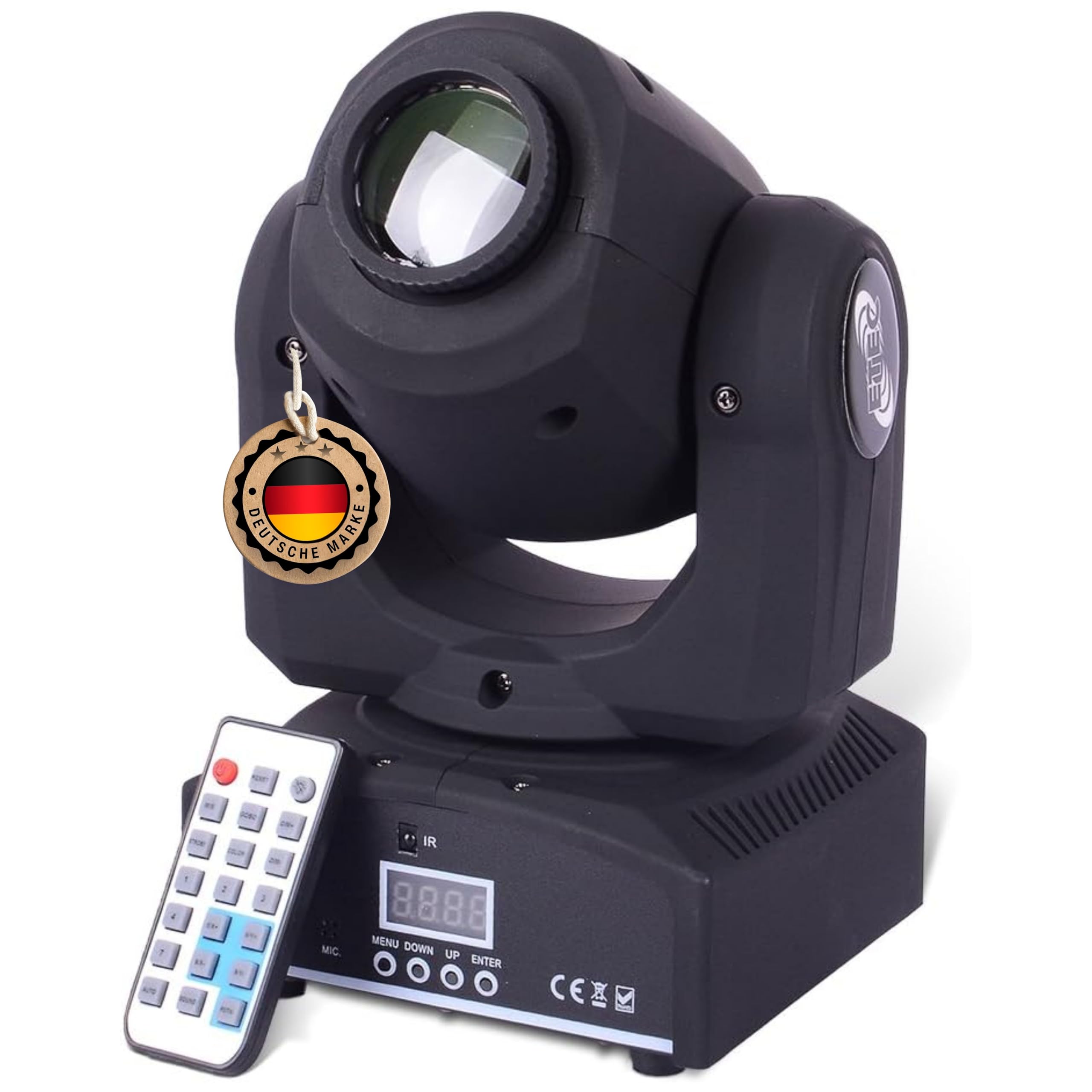 ETEC Professional LED Moving Head E30 Pocket Spot Effekt Scheinwerfer Disco Party DJ Club Gobo Stroboskop DMX mit Fernbedienung Veranstaltung Bühnenbeleuchtung