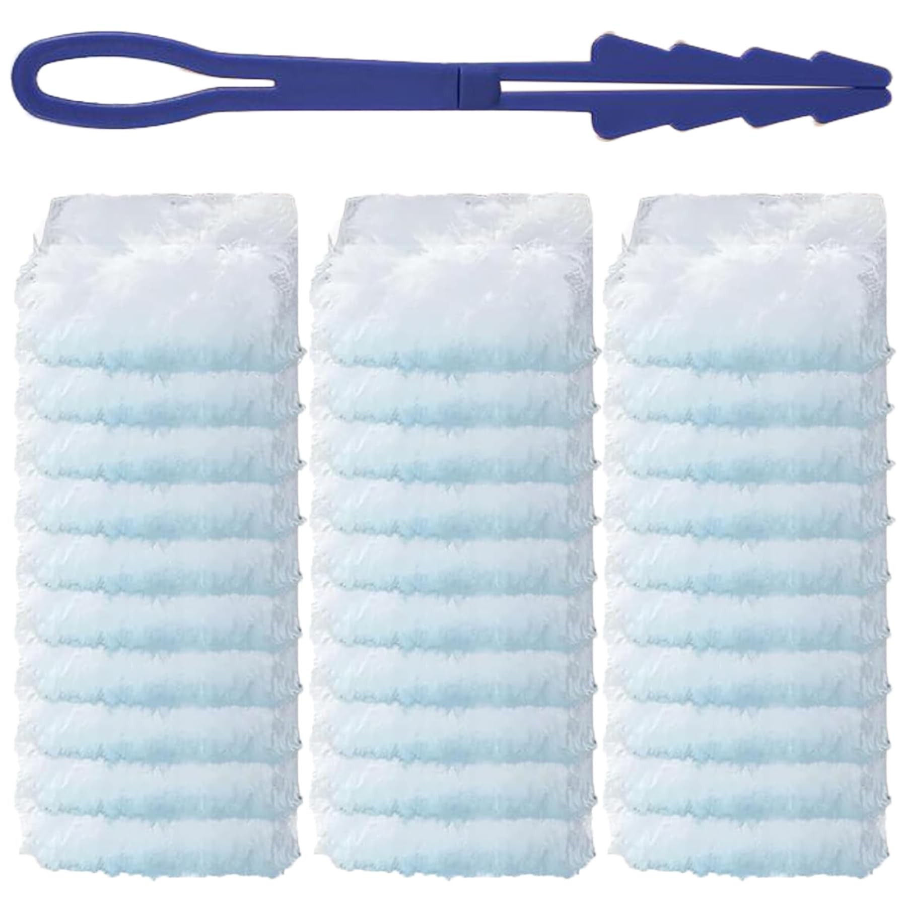 Nuiorfty 1Set Disposable Dusters for Cleaning Microfiber Fluffy Duster Refills with Foldable Handle Electrostatic Duster for Home Office Furniture Car Cleaning
