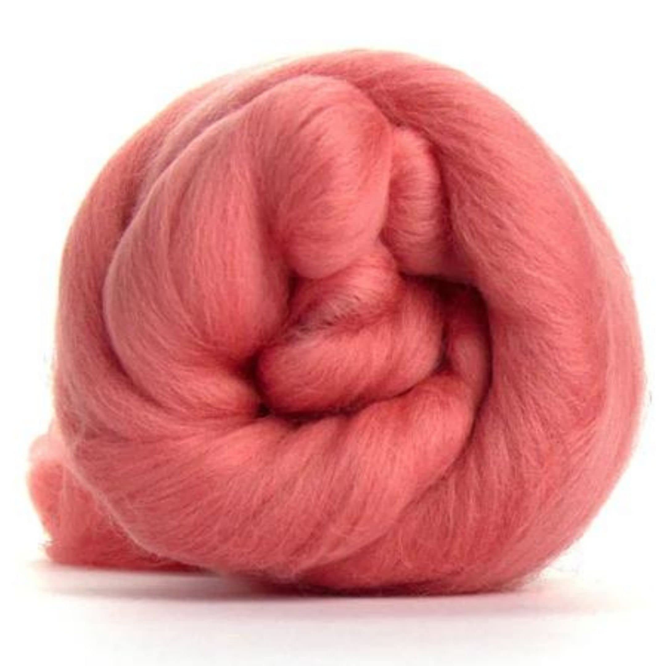 Revolution Fibers Merino Wool Roving | Premium Combed Wool Top | 22 Micron, Perfect for Felting Projects, Spinning, Wall Hangings and Tapestry (Salmon)