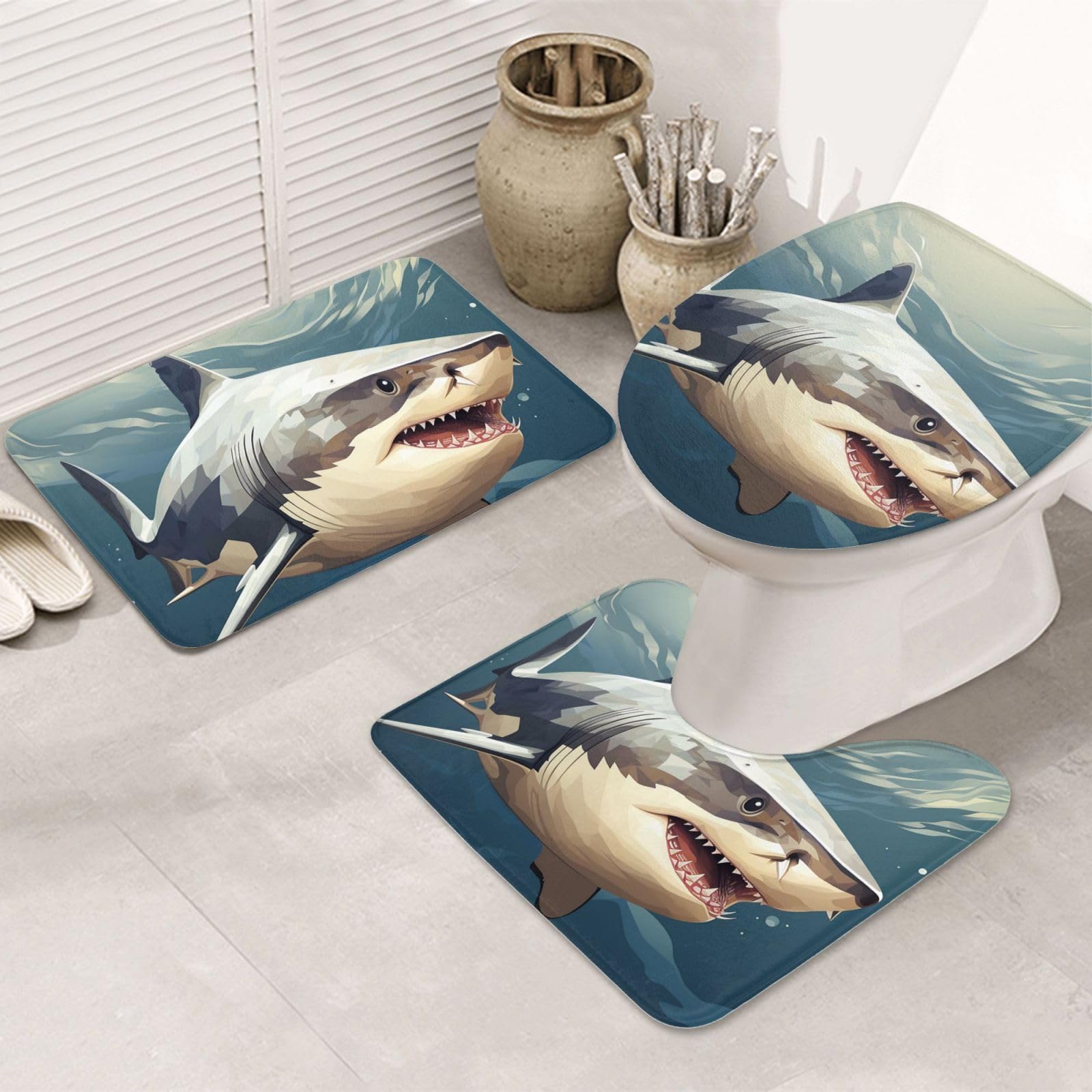 Tapis de bain requin super doux pour une douche cocooning