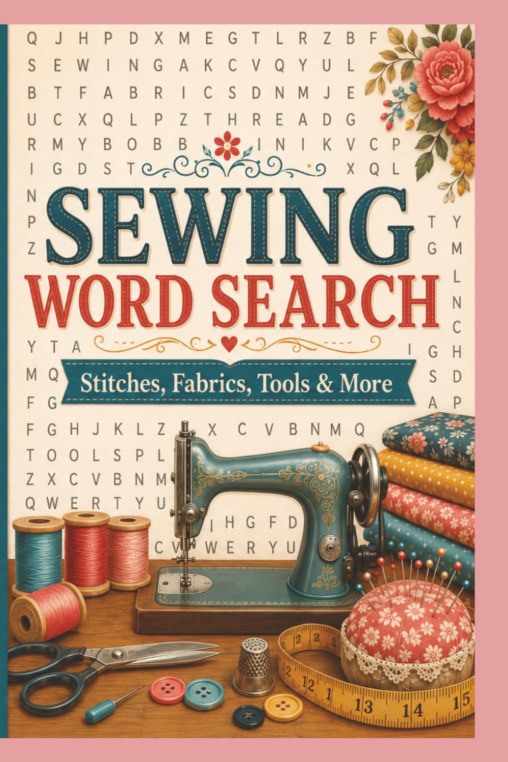 Sewing Word Search: 45+ Sewing Themed Word Searches, Gifts for Sewing, Quilting and Fabric Lovers
