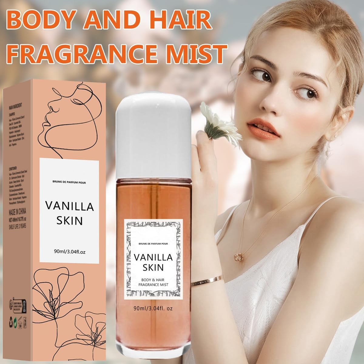 Vanilla Perfume, Hair Perfume Women, Skin Body Mist Body Oil, Natural Formula,Long-lasting fragrance For Women (Vanilla) - Image 2