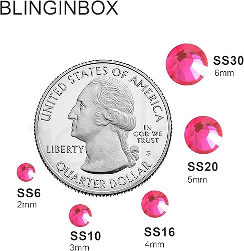 Miniatura 5 de BLINGINBOX 15000 diamantes de imitación con parte trasera plana resina con respaldo plateado diamantes de imitación no termoadhesivos gran cantidad