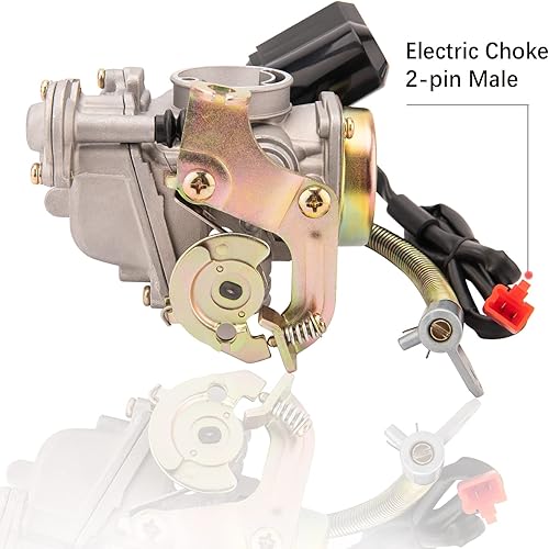 Miniatura 6 de GY6 - Carburador de 50 cc para scooter de 49 cc y 50 cc, carburador de 4 tiempos de alto rendimiento 139QMB con colector de admisión, se adapta al
