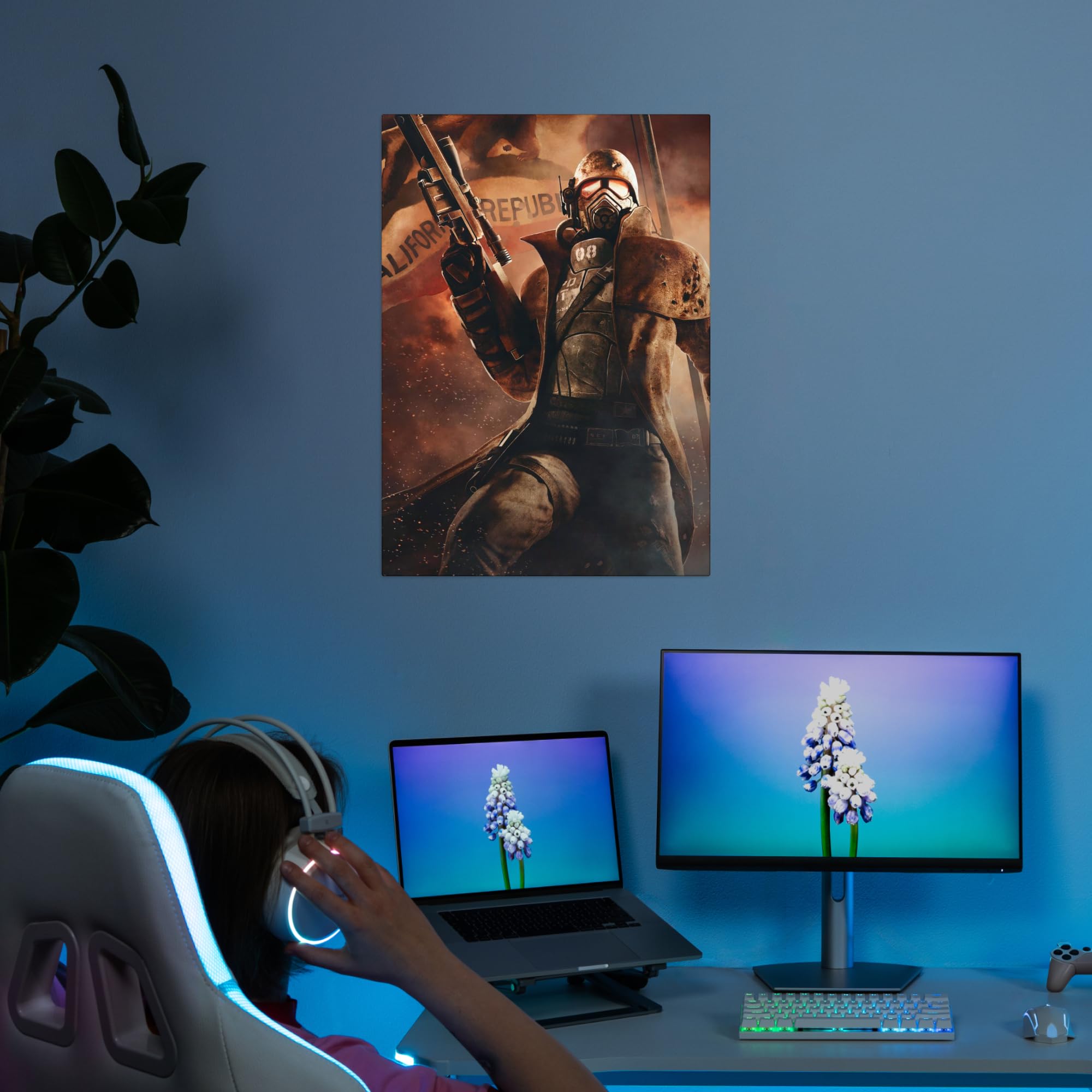 Displate - Poster In Metallo - Montato a Magnete - Fallout - New Vegas Courier