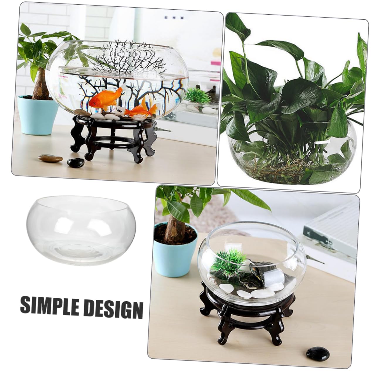 VANZACK 3piezas Jarrón De Transparente para Decoración De Escritorio Pecera para De y Terrario para y
