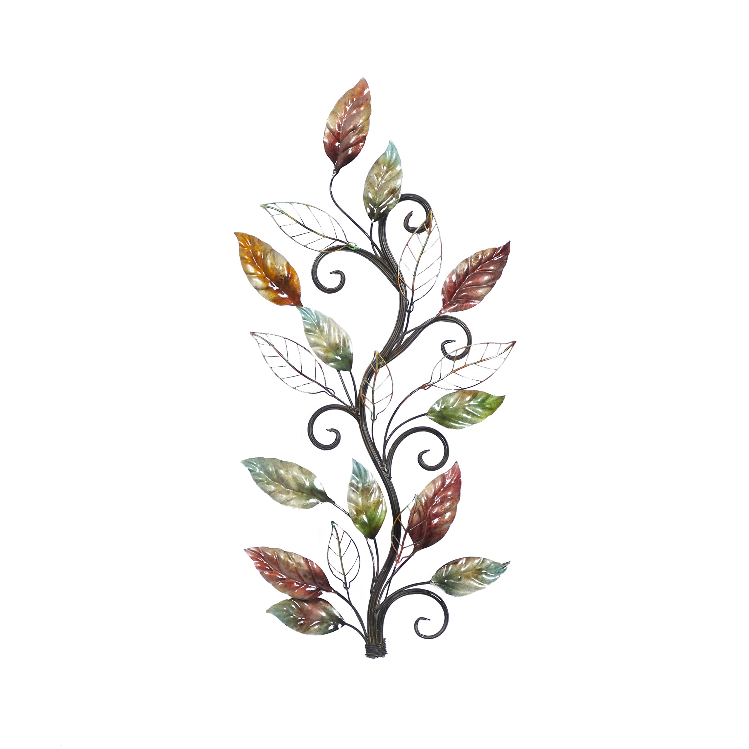 Deco 79 Metal Leaf Wall Decor, 1" x 20" x 36", Multi Colored