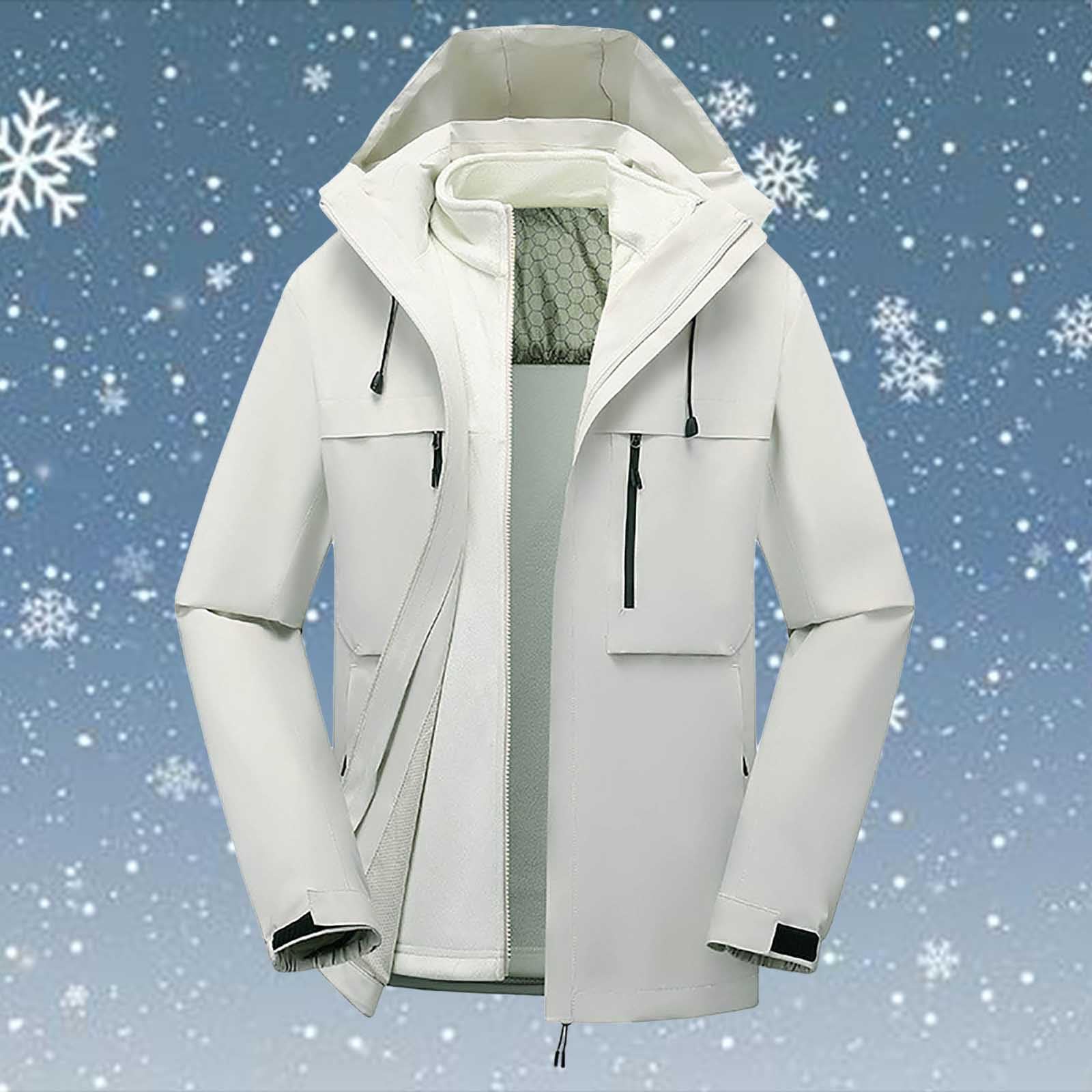 Giacca invernale calda softshell da uomo, impermeabile, antivento, funzionale, per escursioni, bicicletta, campeggio, leggera, spessa