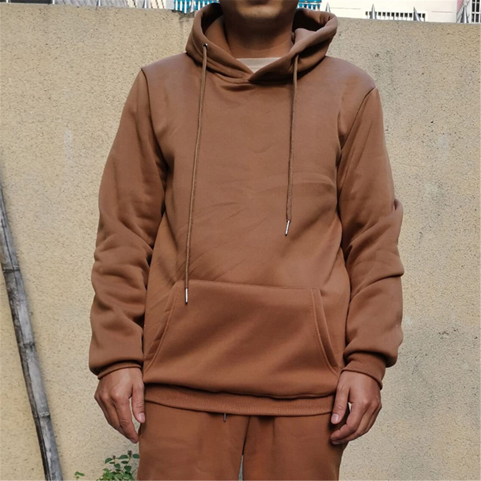 Tuta da uomo Donna Felpe con cappuccio e pantaloni da jogging pantaloni tuta in pile Jogger tuta sportiva Felpa Pullover, Marina Militare, XL