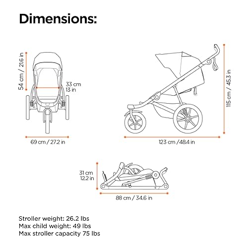 Miniatura 6 de Thule Urban Glide 3 - Cochecito todo terreno para niños, sistema de suspensión completa, neumáticos llenos de aire, asiento vertical con reclinación
