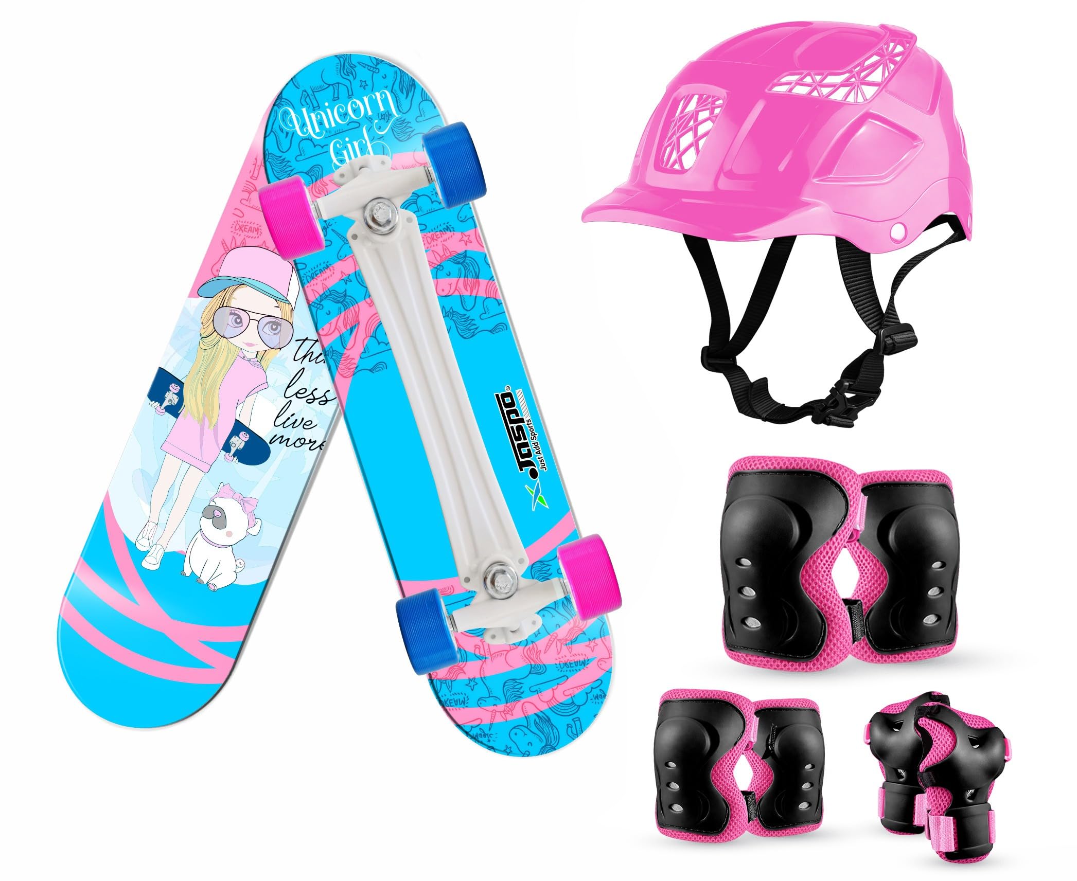 Buy Jaspo Unicorn Girl Fiber Material Skateboard (26.5X6.5 Inches