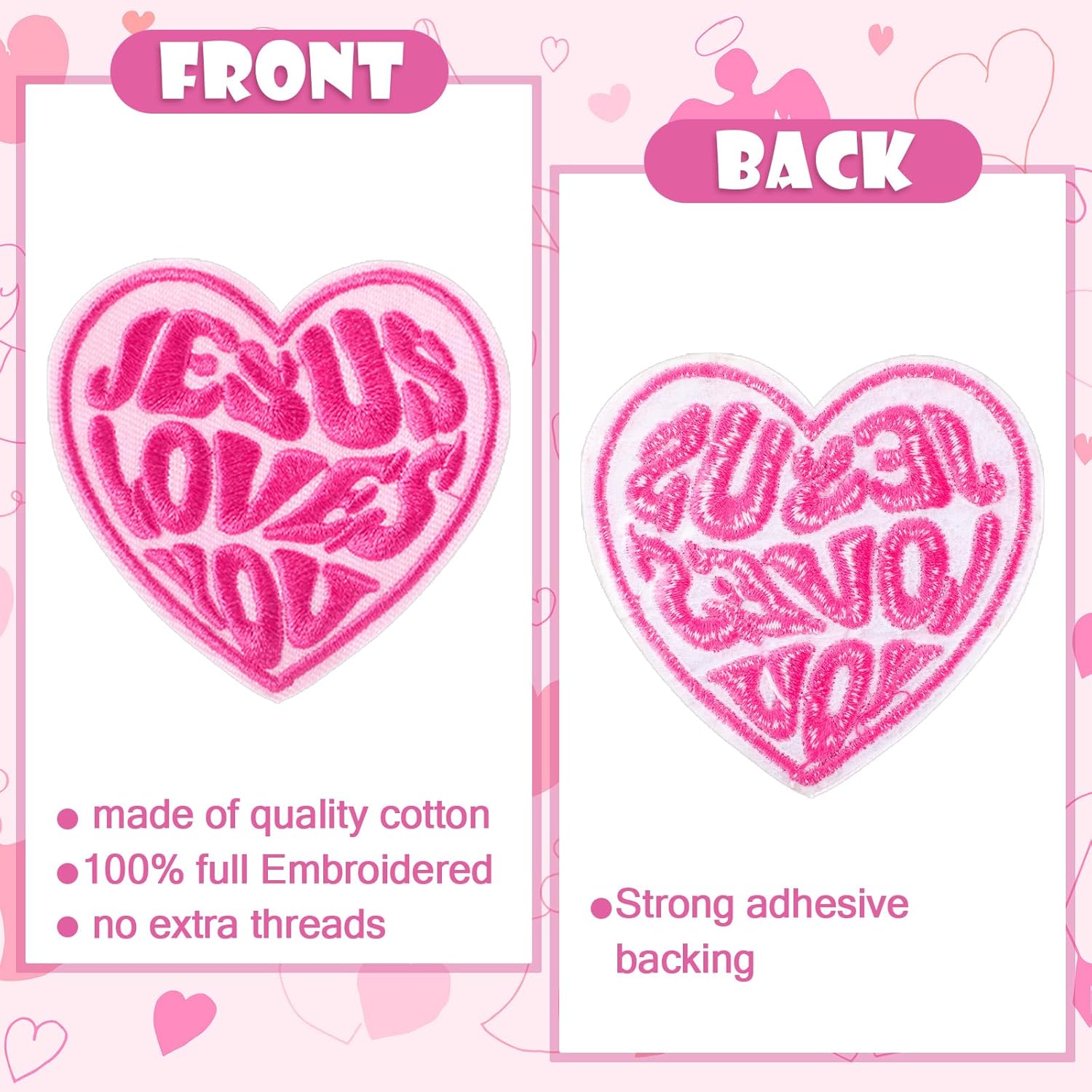 Hahafelt 72 Pcs Colorful Christian Embroidered Iron on Patches Motivational Bible Verse Religious Sew on Applique Patches for Hat Backpack Jacket Clothes DIY Accessories Decorations