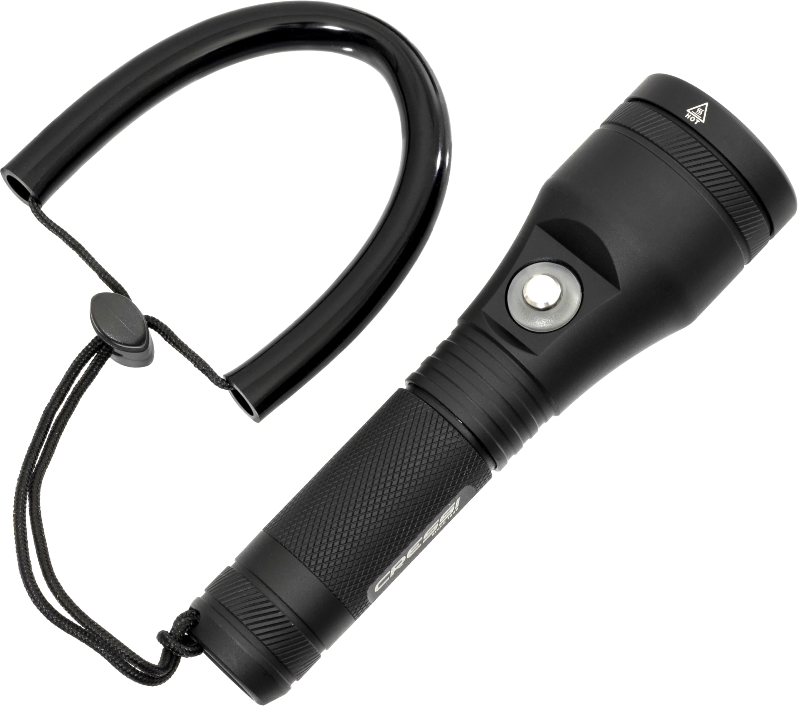 CRESSI Astra 1200 latarka podwodna LED o wysokiej jasności, 1200 lumenów, wodoodporna, IPX8, 100 m, unisex, czarna i kompaktowa, do nurkowania, wędkowania, eksploracji wodnych