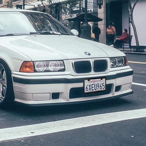 Miniatura 6 de Marco de placa de 2 piezas con 2 agujeros para una fácil instalación en automóviles y camiones, marco de metal duradero y resistente al óxido, color