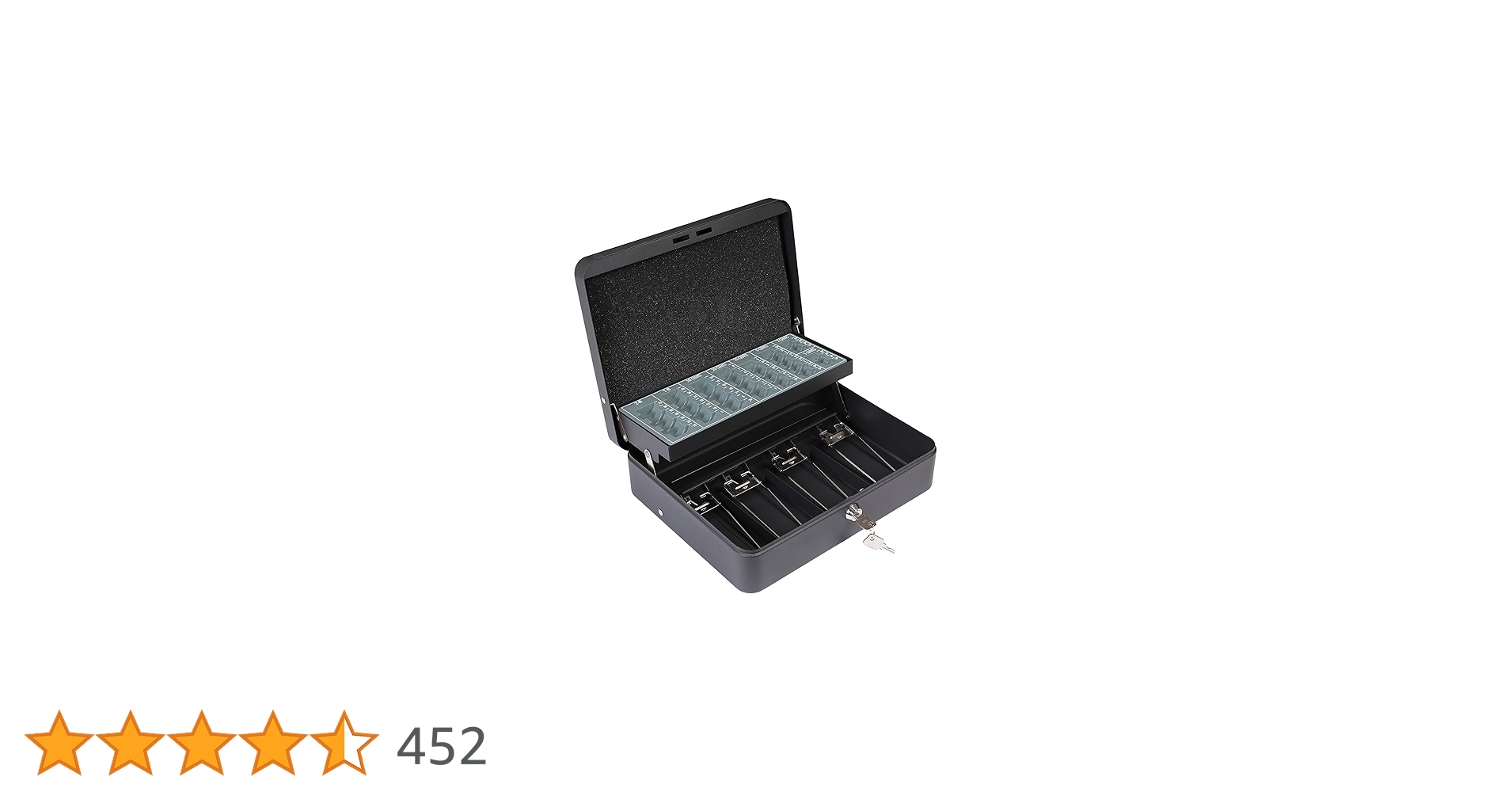 ARREGUI Cashier Clip C9244H-EUR Caja Caudales Con Llave, Caja De Seguridad Acero Con Bandeja Para Monedas Y Clips Billetes | Leroy Merlin