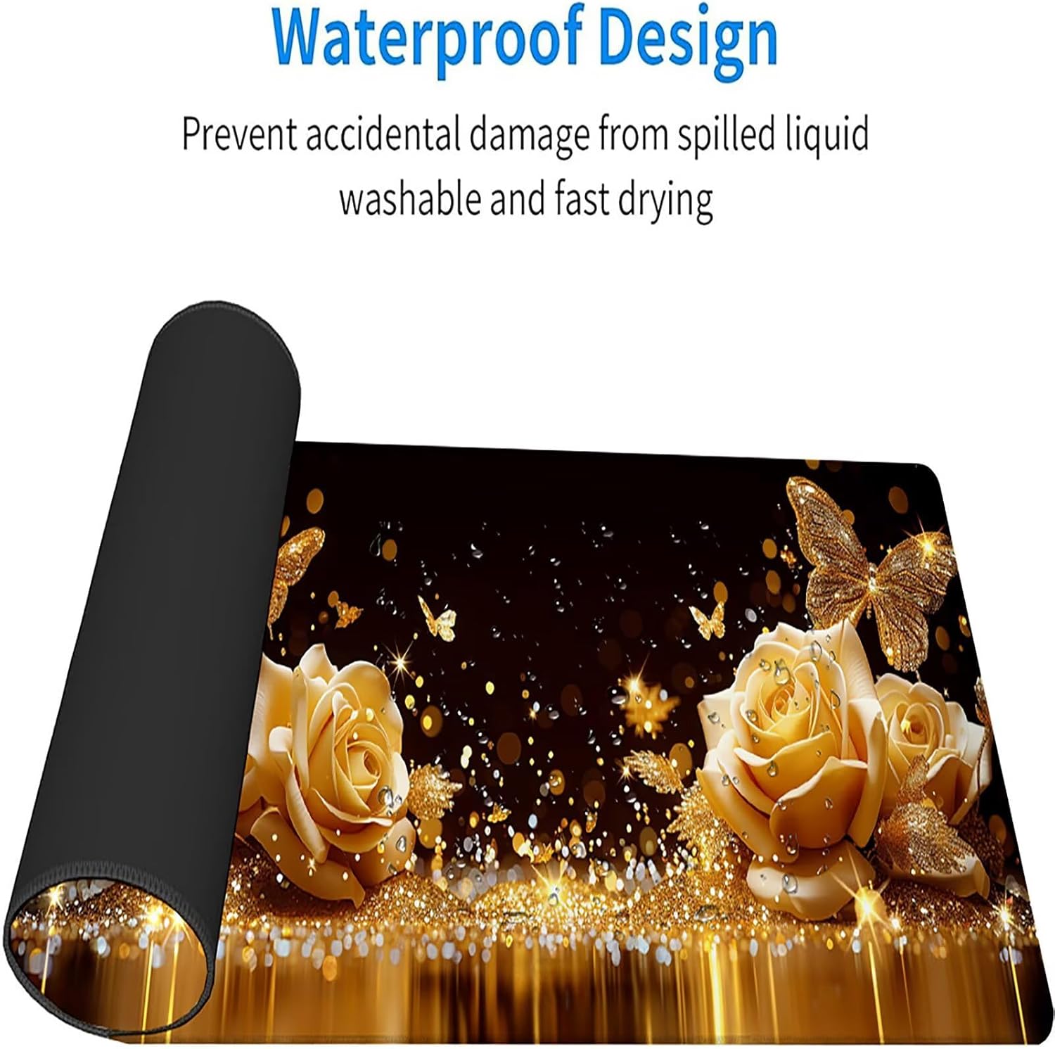 色 マウスパッド ゲーミングマウスパッド 大型 1200x600x3mm デスクマットと 防水滑り止 めゴム 底 レーザー&amp;